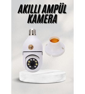 Akıllı Kamera Wifi Kamera Duylu Ampul Görünümlü 360 Derece Dönebilen Ev Kamerası