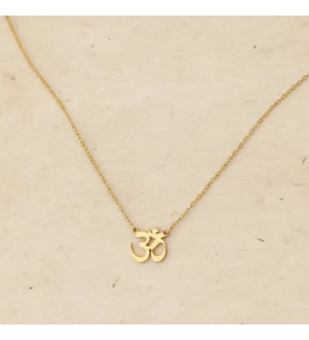 Kişiye Özel Om Sembol Kolye 925K Gümüş (Gold)