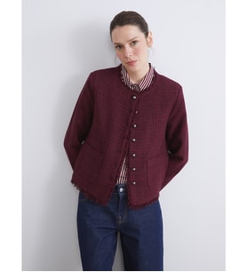 LCWAIKIKI Classic Bordo Bisiklet Yaka Kadın Ceket