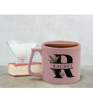 BK Gift Kişiye Özel İsimli Pastel Pembe Middle Kupa Bardak, Arkadaşa Hediye, Ev Hediyesi, Doğum Günü Hediyesi, Ofis Hediyesi-1