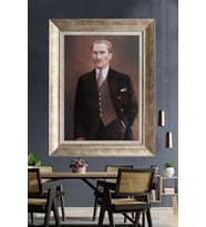 Gümüş Çerçeveli Atatürk Tablo za197