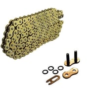 Kuba Superlight 125 cc Uyumlu Teker Zinciri Oringli Gold 428-136 Bakla Zincir Arasmoto (Siyah)