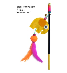 Filli Ponponlu Zilli Kedi Oltası