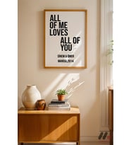 All Of Me Loves All Of You İsimli Poster, Ahşap Çerçeveli Duvar Tablosu