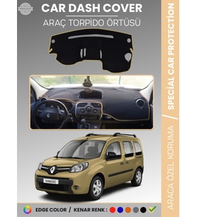 RENAULT KANGOO (2009-2019) Torpido Örtüsü Ön Göğüs Koruma Torpido Koruma Araca Özel Tam Uyum Kaymaz