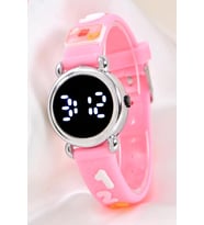 Pinkoli Pembe Led Silikon Kordonlu Şık Şirin Çocuk Kol Saati ST-304142
