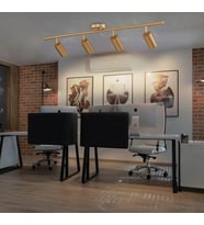 RİOLİGHT HAREKETLİ BAŞLIK 4XGU10 LED ESKİTME SPOT AMPÜL DAHİLDİR. (Eskitme Altın)