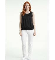 Kadın Kolsuz Slim Fit Triko Bluz