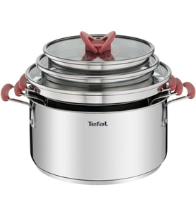 Tefal Optispace Çelik Tencere Seti  6 Parça  Paslanmaz Çelik Tencere Seti (Çok Renkli)