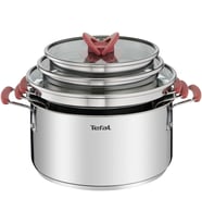 Tefal Optispace Çelik Tencere Seti  6 Parça  Paslanmaz Çelik Tencere Seti (Çok Renkli)