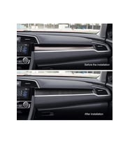 Honda Civic Fc5 2016-2021 Uyumlu Karbon Torpido Göğüs Kaplama 3 Parça
