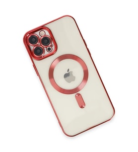 Newface iPhone 12 Pro Max Kılıf Kross Magneticsafe Kapak - Kırmızı