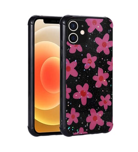 Lexroo iPhone 11 Kılıf Simli Desenli Kamera Korumalı Parlak Popy Kılıf - Çiçek