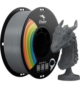 Creality Upgrade Ender 3D Yazıcı Filamenti, Gri PLA+ Filamenti 1,75 mm, 1 kg Makara (1,0 kg), Doğruluk +/- 0,02 mm, 3D Baskı Filamenti, Güçlü Dayanıklılık, Vakumlu Ambalaj, Çevre Dostu