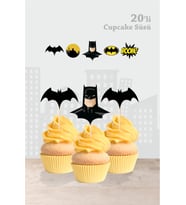 Batman Temalı Doğum Günü Parti Malzemeleri Seti Kürdan Cupcake Süsü 20'li