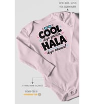 Cool diye yazılır hala diye okunur Uzun Kollu Çıtçıtlı Bebek Body