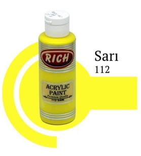 Rich Master Akrilik Boya 120 cc. 112 Sarı 