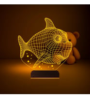 Luvivia Balık Çocuk Odası 3D Lamba - Masa Gece Lambası