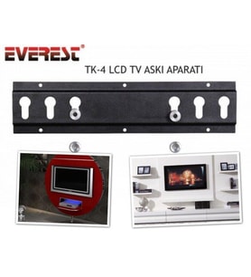 Everest TK-4 Lcd-Led Sabit Askı Aparatı (26"- 42") (Siyah)