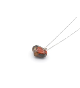 HAKİKİ KALP ŞEKLİNDE DOĞAL JASPER KOLYE UCU 1.KALİTE 001