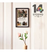 Stüdyo 14 Kişiye Özel 6 Fotoğraflı Çerçeveli Tablo – Fotoğraf , İsim ve Mesaj Özelleştirmeli Dekoratif Hediye