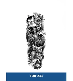TQB-233 KURUKAFA DESEN GEÇİCİ KOL DÖVMESİ-TATTO