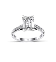 3.00 Karat Emerald Tektaş Laboratuvar Pırlanta Yüzük - HRD Sertifikalı