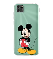 Huawei Y5 p  Kamera korumalı Kapak Mickey Mouse Tasarımlı  Şeffaf Kılıf