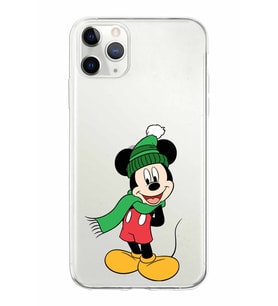 Apple iPhone 11 ProMax Uyumlu Kapak Mickey Mouse Tasarımlı Şeffaf Silikon Kılıf