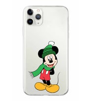 Apple iPhone 11 ProMax Uyumlu Kapak Mickey Mouse Tasarımlı Şeffaf Silikon Kılıf