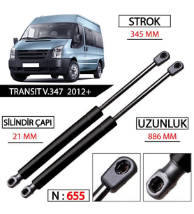 Bagaj Amortisörü Transit V.347 2012 +