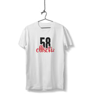 Ellisekiz 58 Yazılı Sivas Temalı Unisex Beyaz Sıfır Yaka Tişört