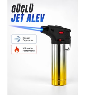Metal Gövdeli Pürmüz Çakmak Ayarlanabilir Alevli Rüzgar Dayanıklı Tasarım
