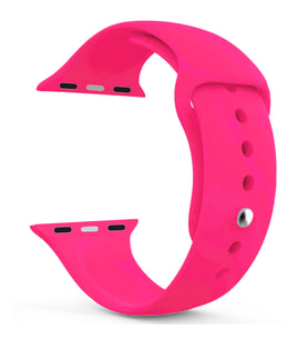 Microsonic Apple Watch Series 7 41mm Silikon Kordon Koyu Pembe
