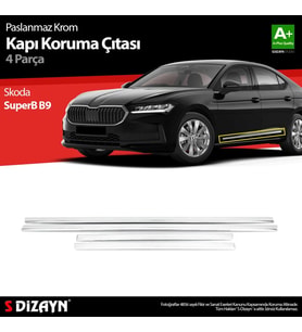 Skoda SuperB B9 Krom Kapı Koruma Çıtası 2024 Üzeri A+ Kalite