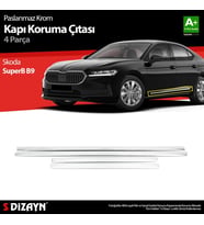 Skoda SuperB B9 Krom Kapı Koruma Çıtası 2024 Üzeri A+ Kalite