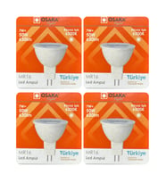 (4 Adet) Osaka 7W (50W) Beyaz Işık (6500K) G4 Duylu (İğne Bacak) Led Çanak Ampul