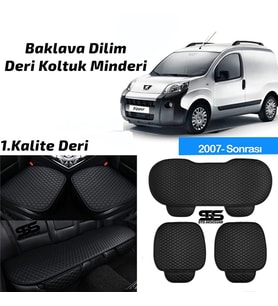 Peugeot Bipper 2007 Sonrası Siyah Deri Oto Koltuk Minderi