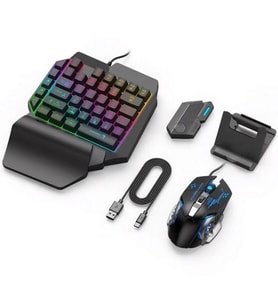 ALLY Mix Elite Plus - PUBG denetleyicisi için Gamepad mobil oyun klavye Mouse dön? - LOHO1354-113 (Siyah)