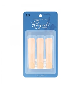 D'Addario RKB0325 Royal Tenor Saksafon Kamışı No: 2.5 (Orta Seviye/Eğitim) - 3'lü Paket  En Popüler Sertlik, Dengeli Ton ve Üstün Esneklik
