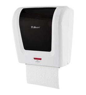 Flosoft F047 Sensörlü Fotoselli Hareketli Rulo Kağıt Havlu Dispanseri Makinesi - 21 Cm. - Beyaz