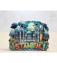 Ahşap İstanbul Temalı Magnet - Model 2