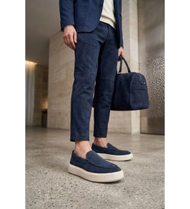 Lufian 111230309 Zayn Erkek Hakiki Deri Klasik Sneaker Lacivert