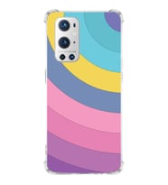PrintiFy OnePlus 9 Pro Uyumlu Köşe Korumalı Renk Cümbüşü B Tasarımlı Şeffaf Silikon Kılıf