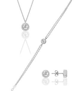 Söğütlü Silver Gümüş pırlanta modeli set