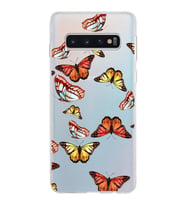 PrintiFy Samsung Galaxy S10 ile Uyumlu 1mm Slim Fit Water Color 2 Baskılı Şeffaf  Kılıf