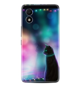 TCL 303 Kılıf Silikon Desen Özel Seri Window Cat 1787