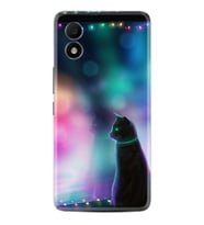 TCL 303 Kılıf Silikon Desen Özel Seri Window Cat 1787