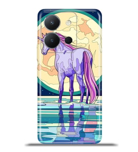 Vivo Y36 Kapak HD Renkli Dizayn Silikon Kılıf - Unicorn Look
