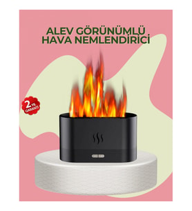 Mey İthalat® Kumandalı Alev Görünümlü LED Hava Nemlendirici Buhar Makinesi